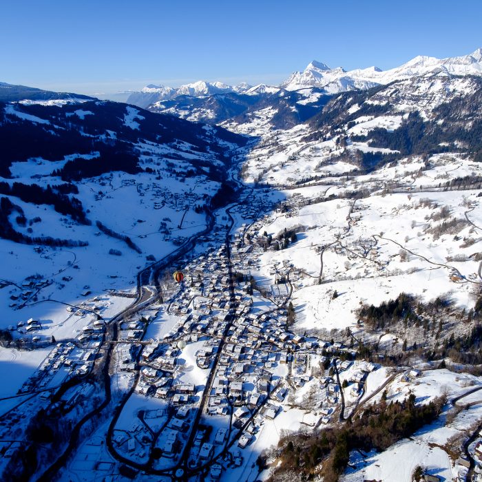 le Pratz vue aérienne sur Praz-sur-Arly